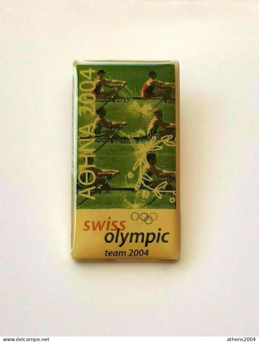 Athens 2004 Olympic Games - Switzerland Dated NOC Pin, Rowing - Jeux Olympiques