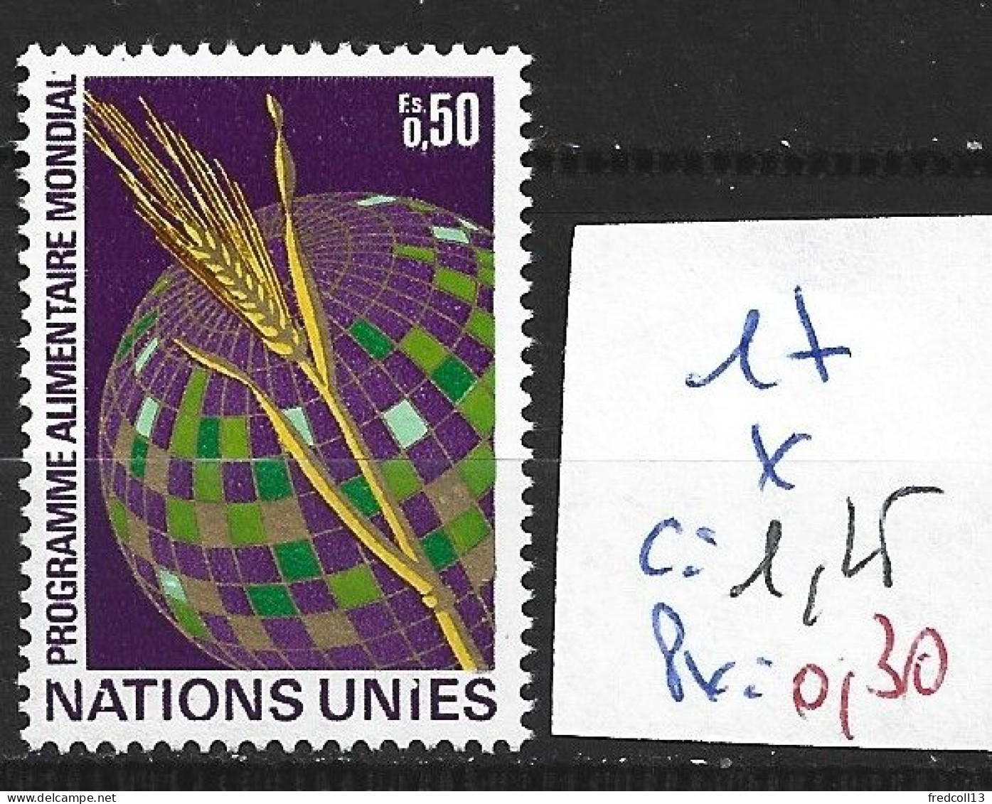 NATIONS UNIES OFFICE DE GENEVE 17 * Côte 1.25 € - Unused Stamps