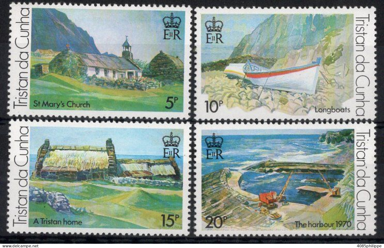 TRISTAN DA CUNHA  Timbres-Poste N°236* à 239* Neufs Charnières TB Cote : 4.50€ - Tristan Da Cunha