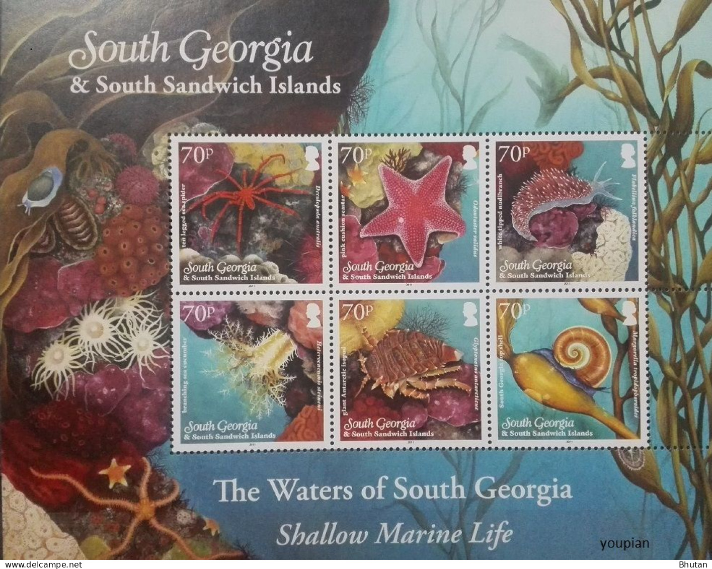 South Georgia And The South Sandwich Islands 2011, The Waters Of South Georgia, MNH S/S - Südgeorgien