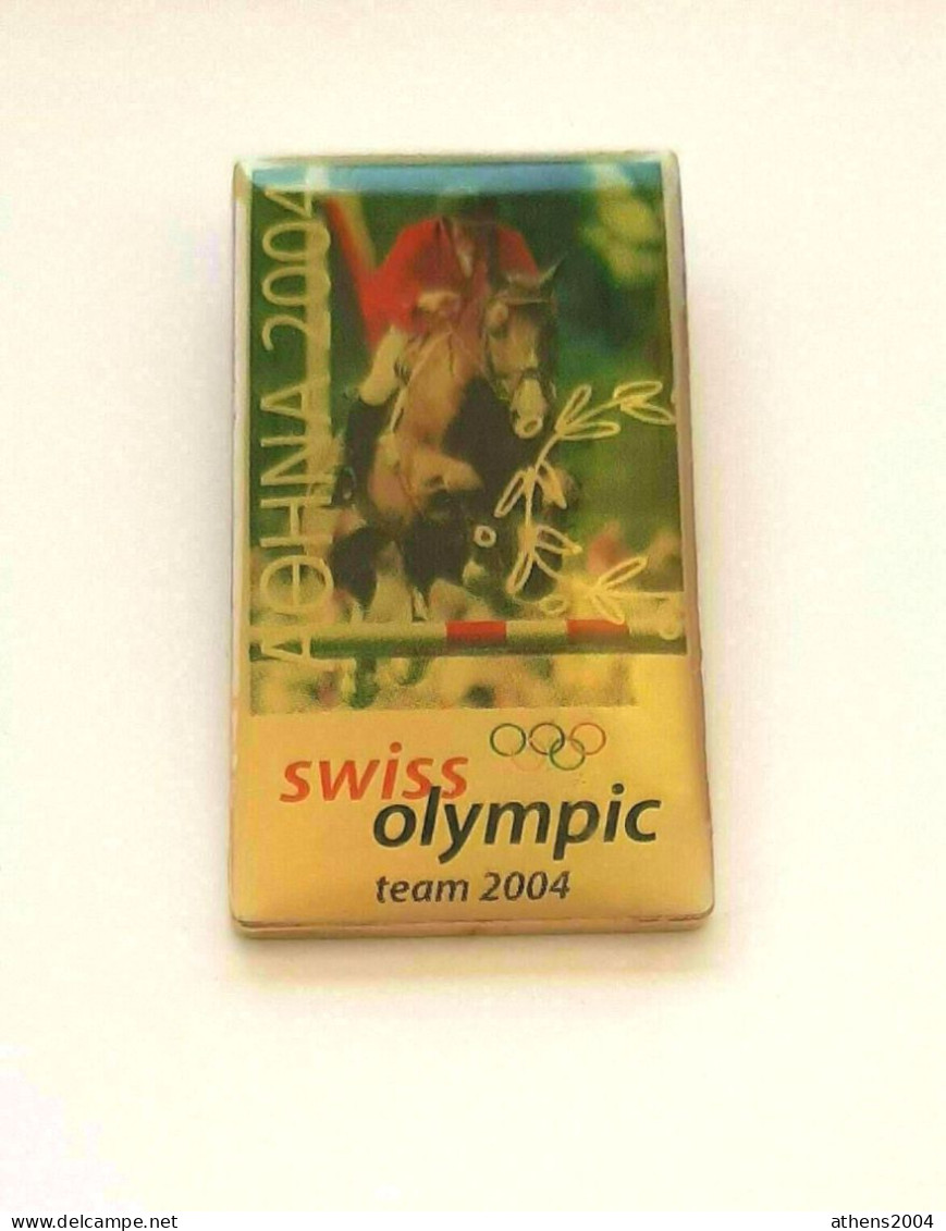 Athens 2004 Olympic Games - Switzerland Dated NOC Pin, Equestrian - Jeux Olympiques