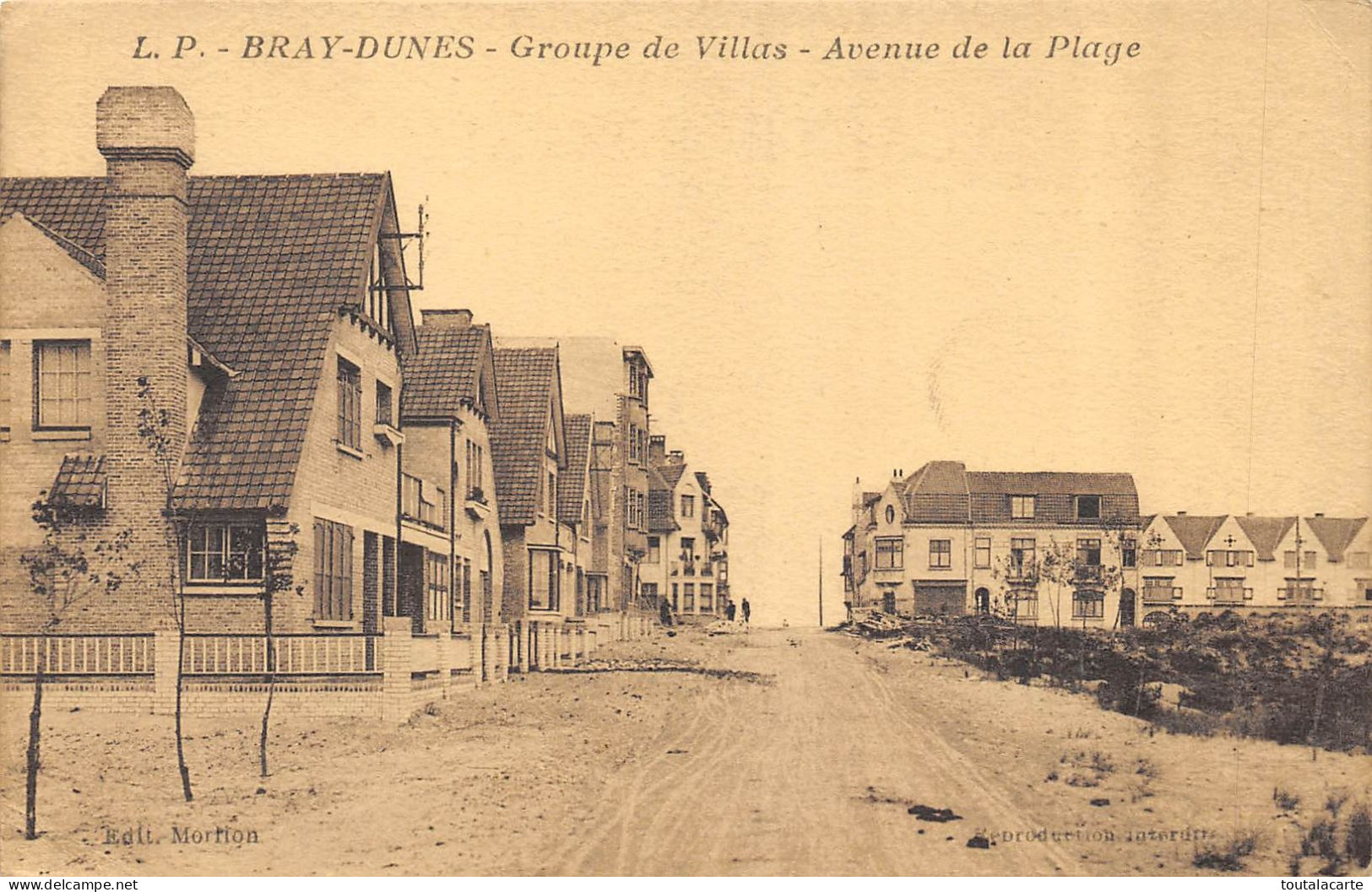 CPA 59 BRAY DUNES GROUPE DE VILLAS AVENUE DE LA PLAGE - Bray-Dunes