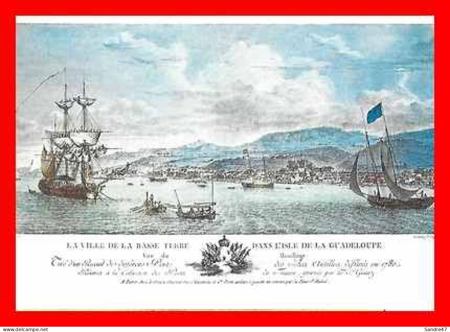 2 CPSM/gf BASSE-TERRE (Guadeloupe) La Ville En 1780 / La Pointe De La Verdure Et Ses Hôtels..*5972 - Basse Terre