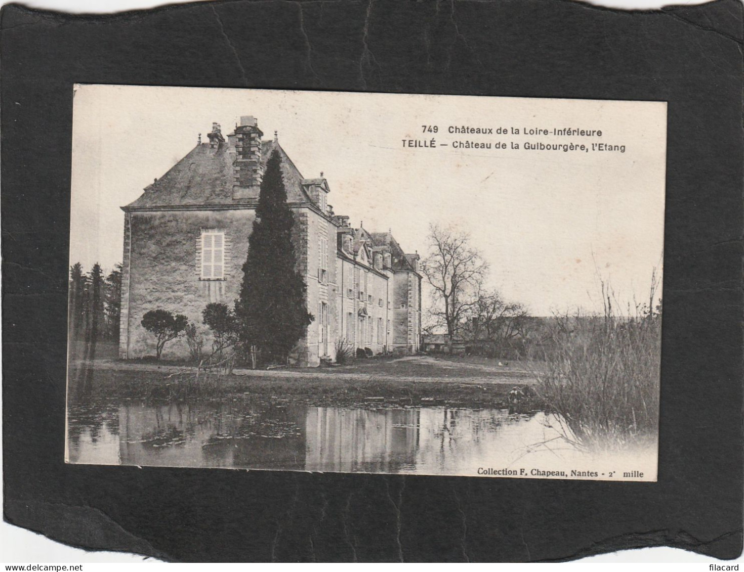 127321         Francia,   Chateaux  De La  Loire-Inferieure,  Teille, Chateau  De La  Gulbourgere, L"Etang,  NV(scritta) - Nort Sur Erdre