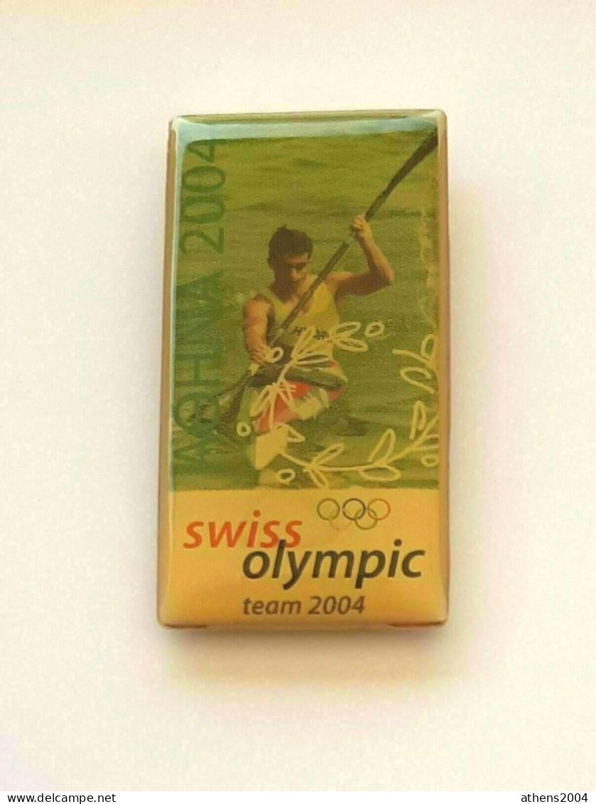 Athens 2004 Olympic Games - Switzerland Dated NOC Pin, Canoe Kayak Flatwater - Jeux Olympiques