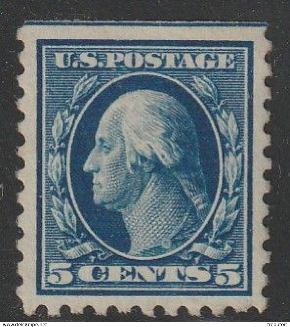 Etats-Unis D'Amérique - N°203 * (1916-19) G.Washington : 5c Bleu (dentelé 10) Sans Filigrane - Oblitérés