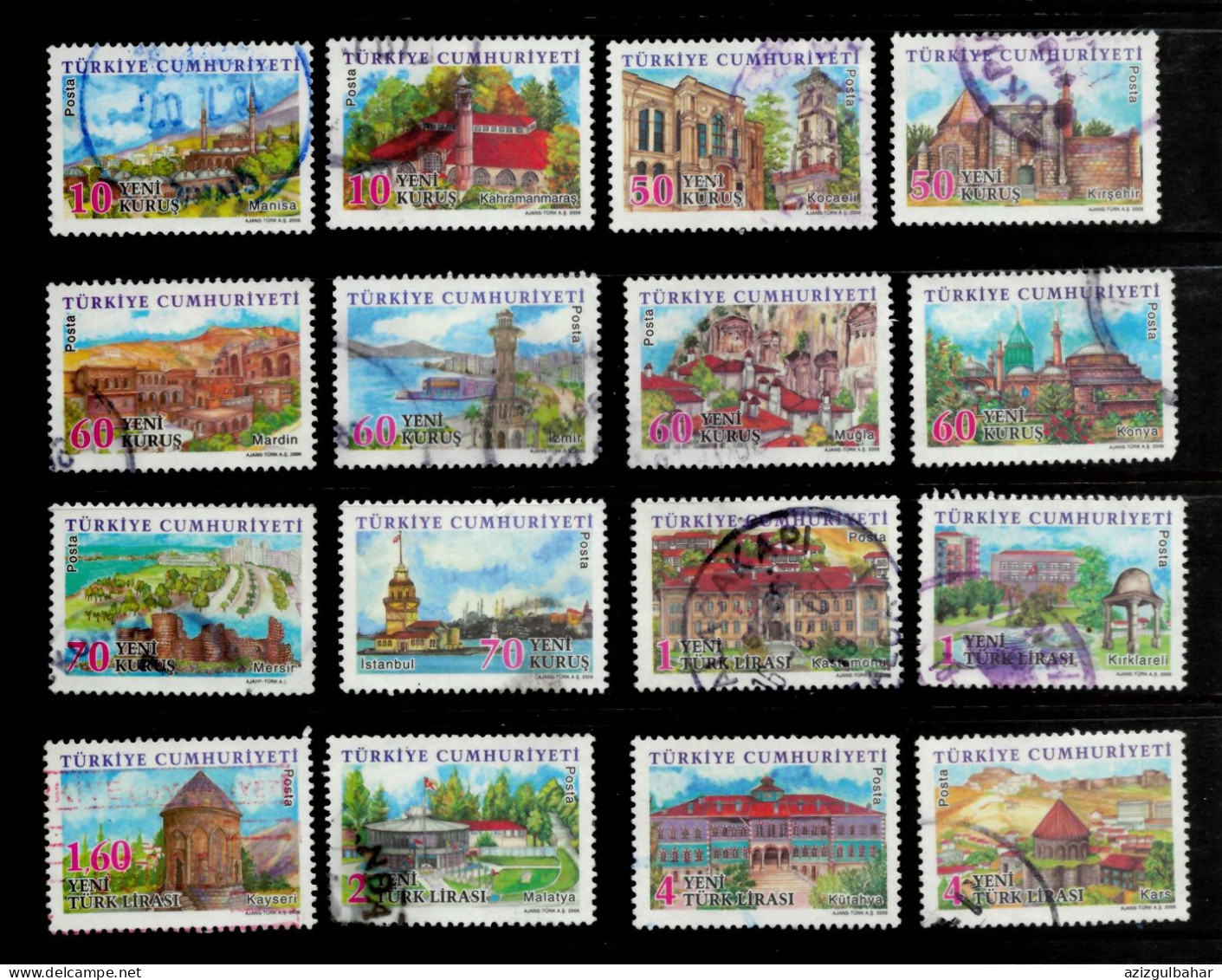 TURKEY -   2006 - PROVINCES 02- GOOD USED SET AS SEEN - Used Stamps
