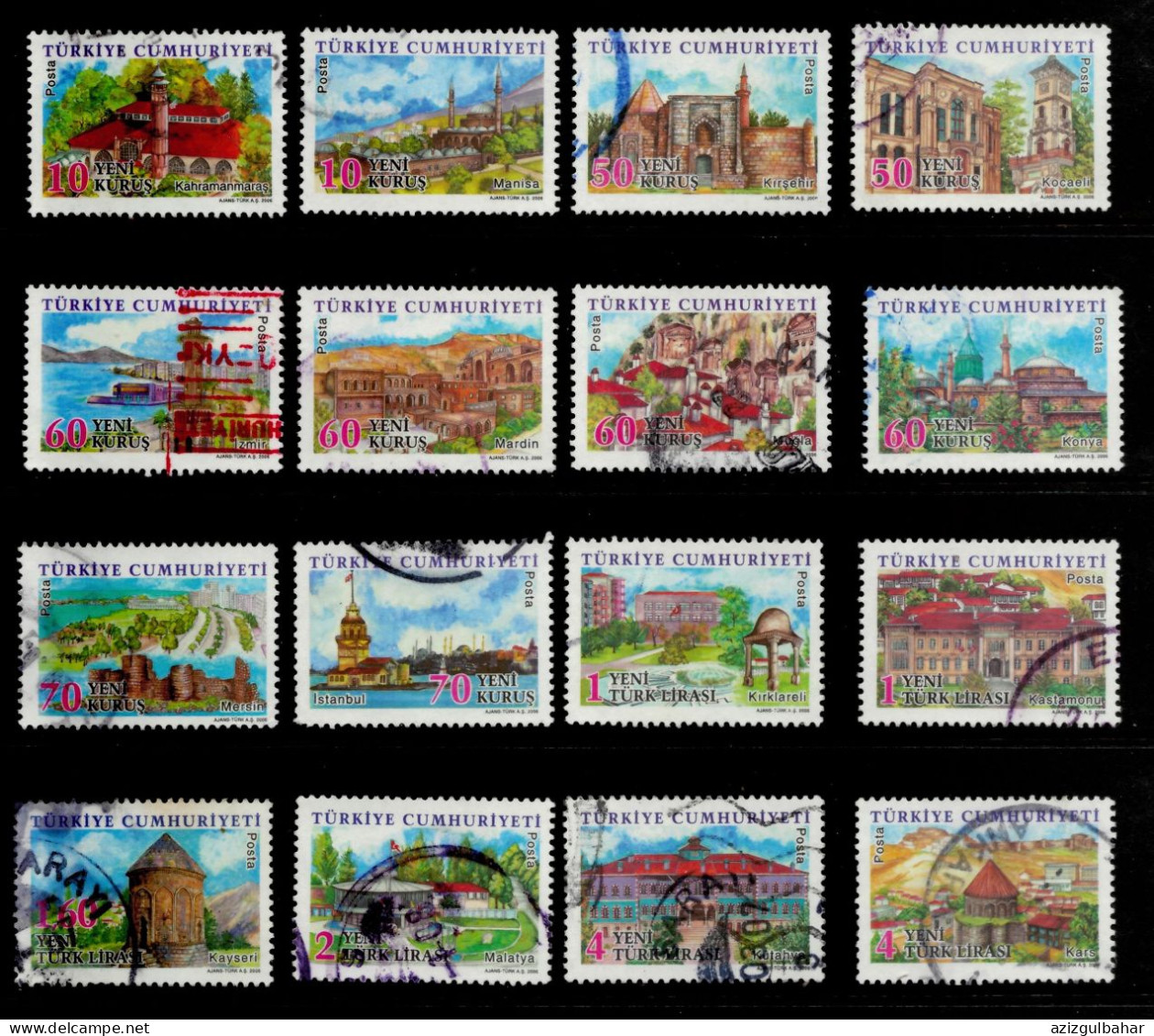 TURKEY -   2006 - PROVINCES 03- GOOD USED SET AS SEEN - Gebraucht