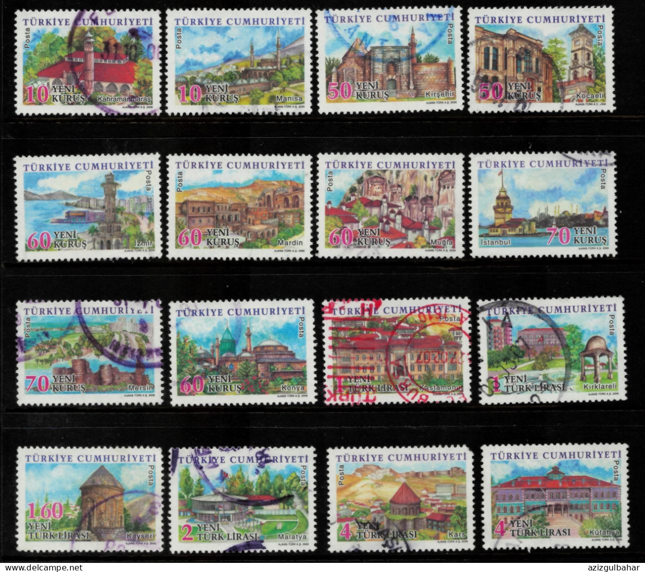 TURKEY -   2006 - PROVINCES 04- GOOD USED SET AS SEEN - Usados