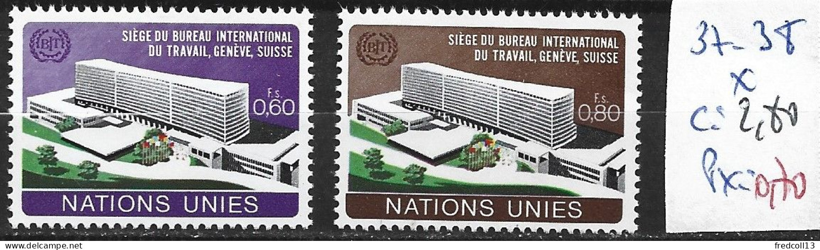 NATIONS UNIES OFFICE DE GENEVE 37-38 * Côte 2.80 € - Ungebraucht