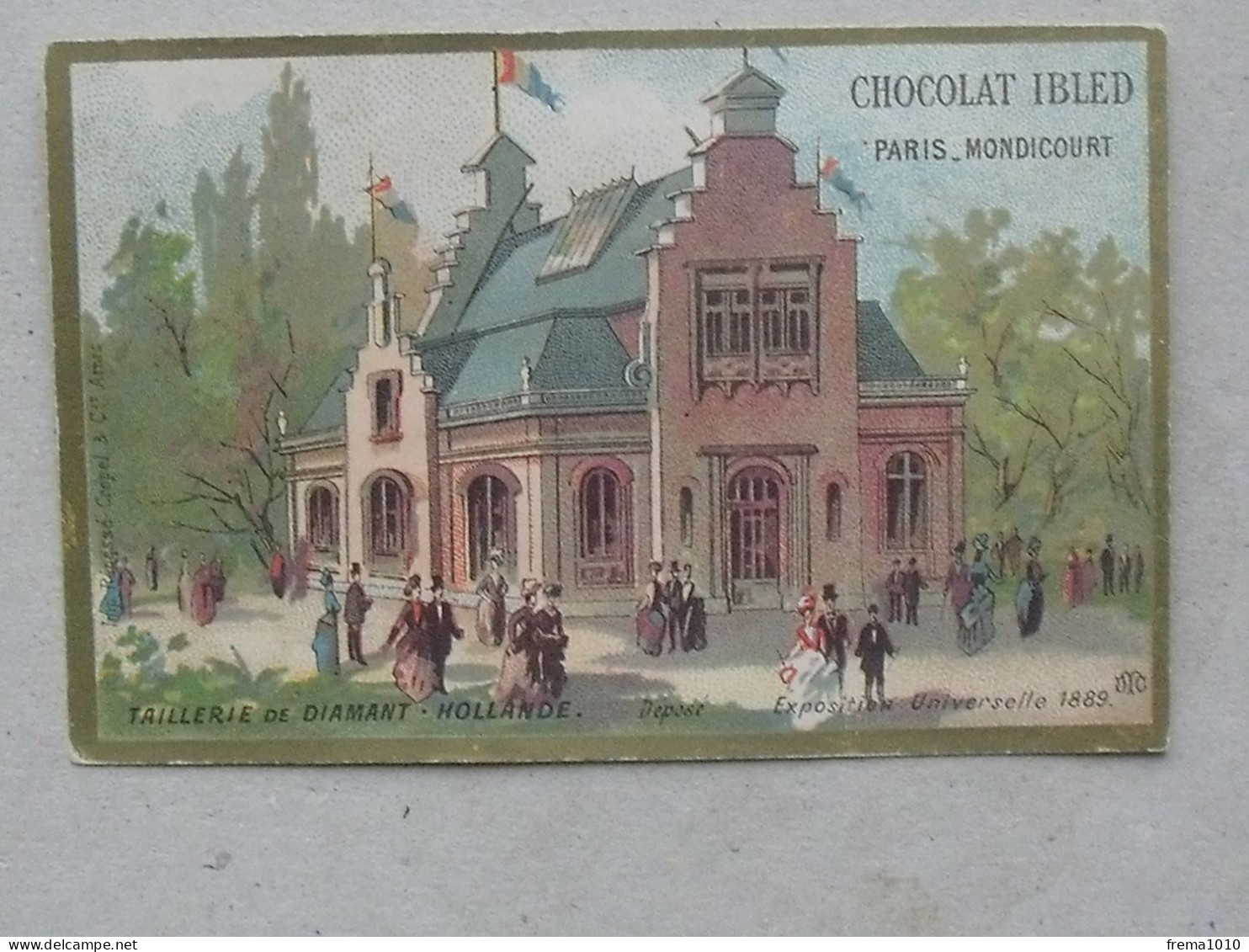 CHROMO Chocolat IBLED Expo Universelle 1889 Lot 16 Différents Même Série - Monaco Train Hollande Caire Inde Diamant - Ibled