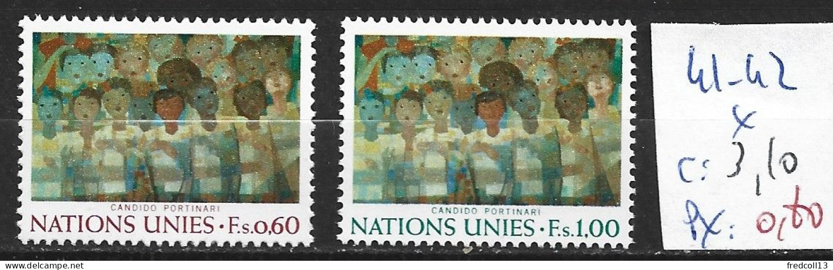 NATIONS UNIES OFFICE DE GENEVE 41-42 * Côte 3.10 € - Ongebruikt