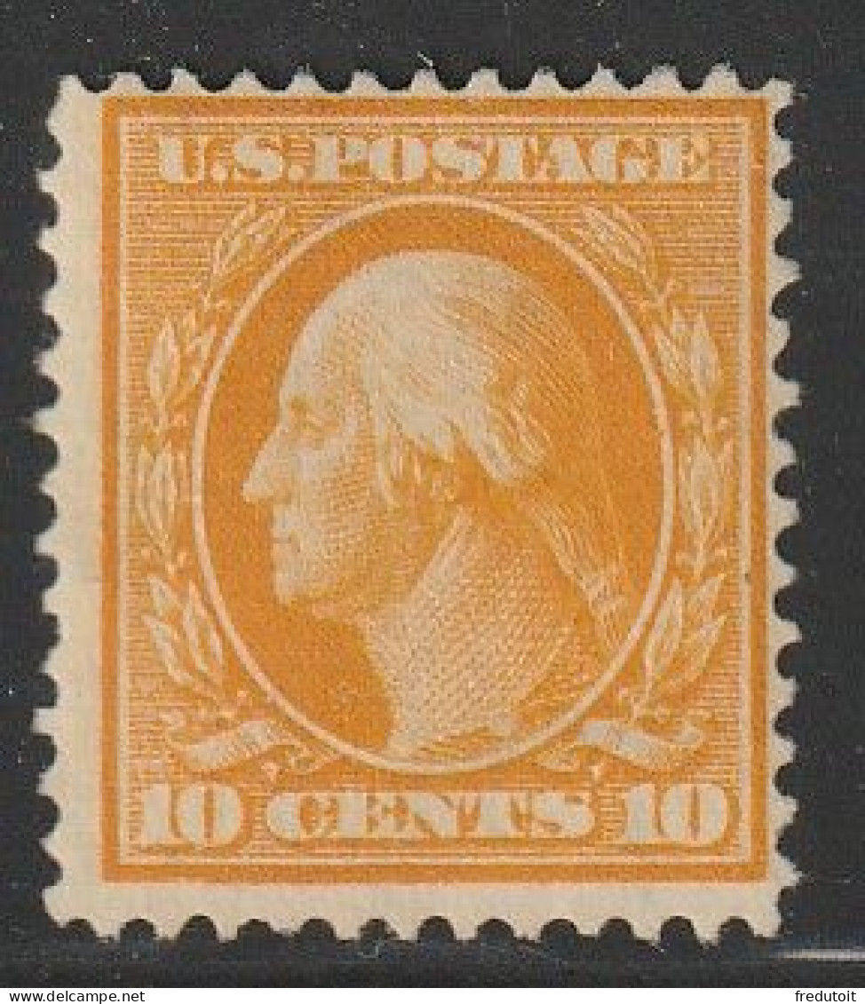 Etats-Unis D'Amérique - N°187 * (1912-15) G.Washington : 10c Jaune-orange (dentelé 12) - Oblitérés