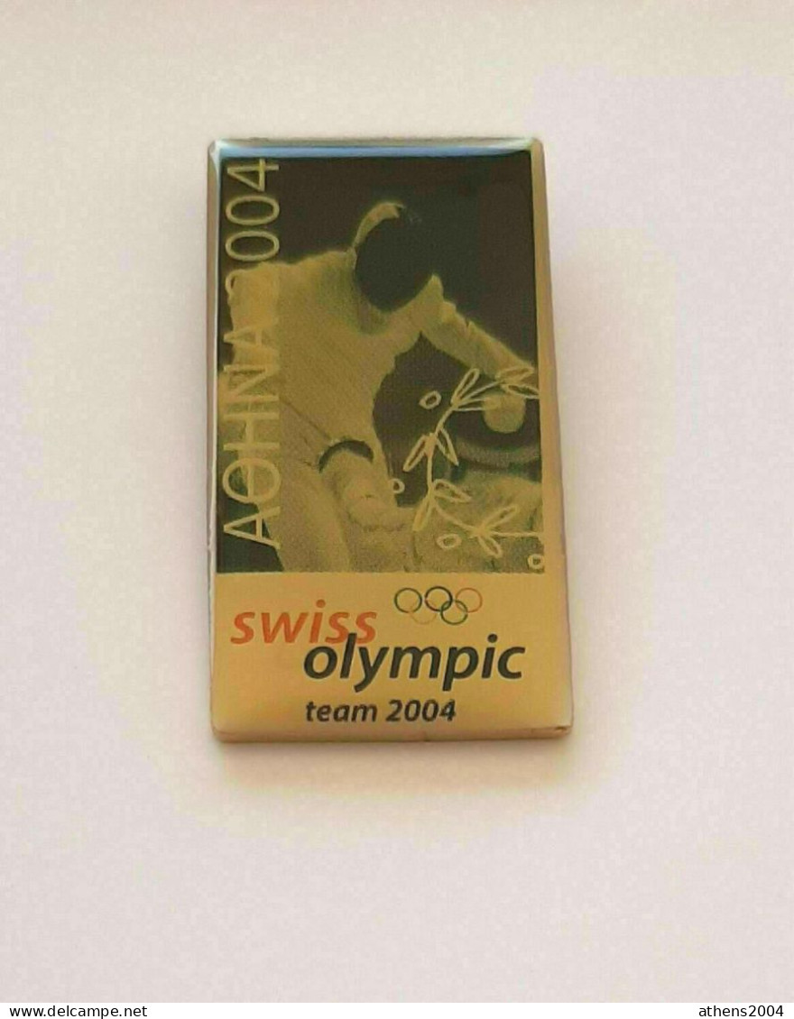 Athens 2004 Olympic Games - Switzerland Dated NOC Pin, Fencing - Jeux Olympiques