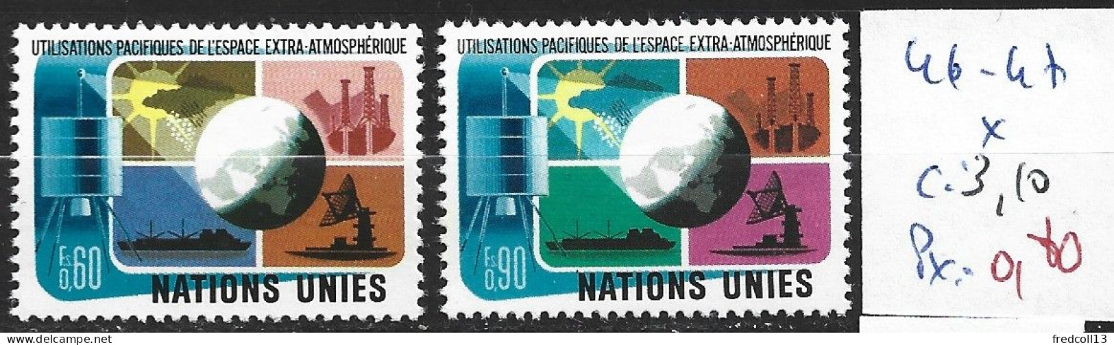 NATIONS UNIES OFFICE DE GENEVE 46-47 * Côte 3.10 € - Unused Stamps