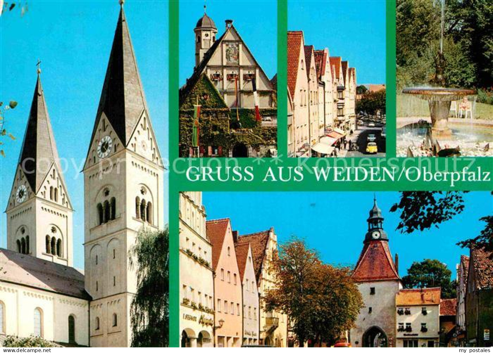 72846495 Weiden Oberpfalz Kirche Brunnen Torturm Weiden I.d.OPf. - Weiden I. D. Oberpfalz