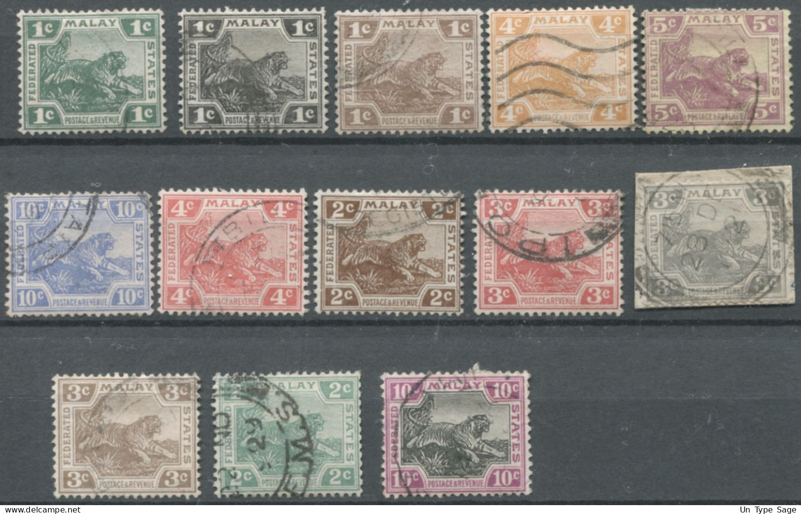 Federated Malay States - Lot De Timbres Oblitérés - (F1539) - Federated Malay States