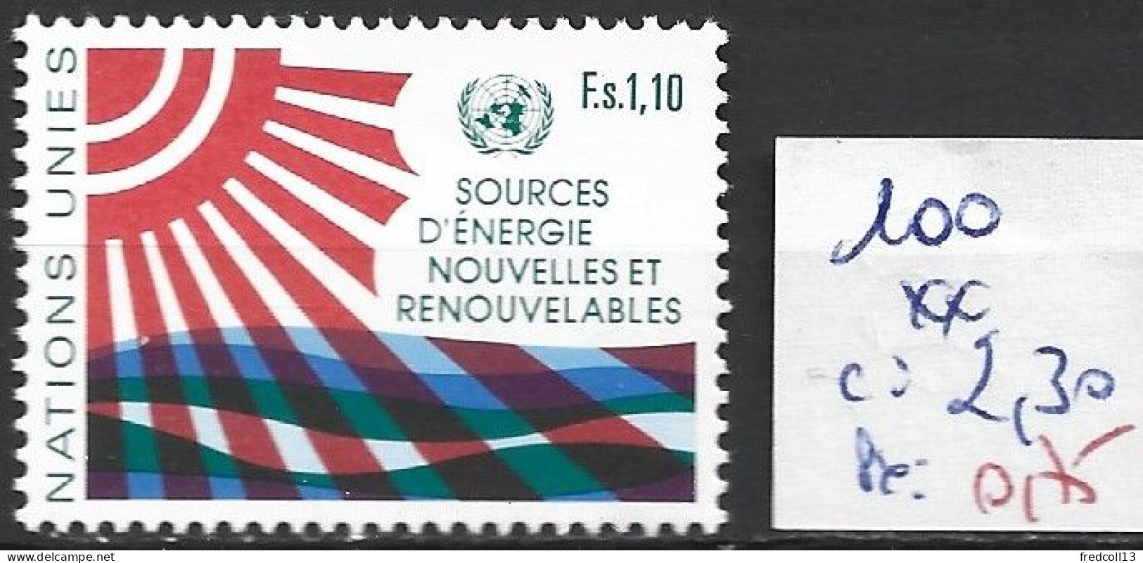 NATIONS UNIES OFFICE DE GENEVE 100 ** Côte 2.30 € - Unused Stamps