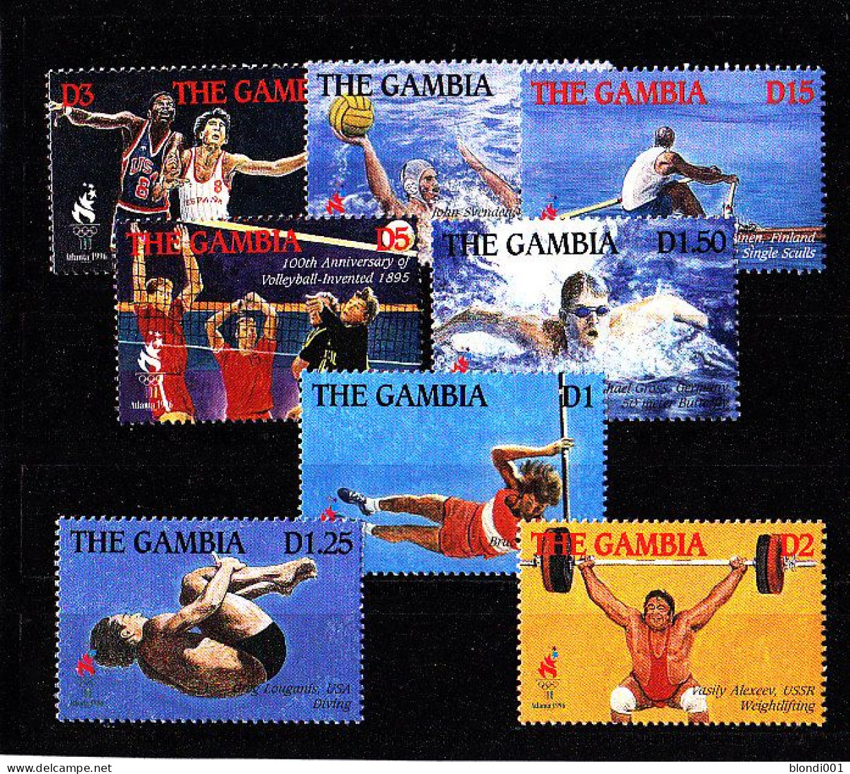 Olympics 1996 - Basketball - GAMBIA - Set 8v MNH - Summer 1996: Atlanta