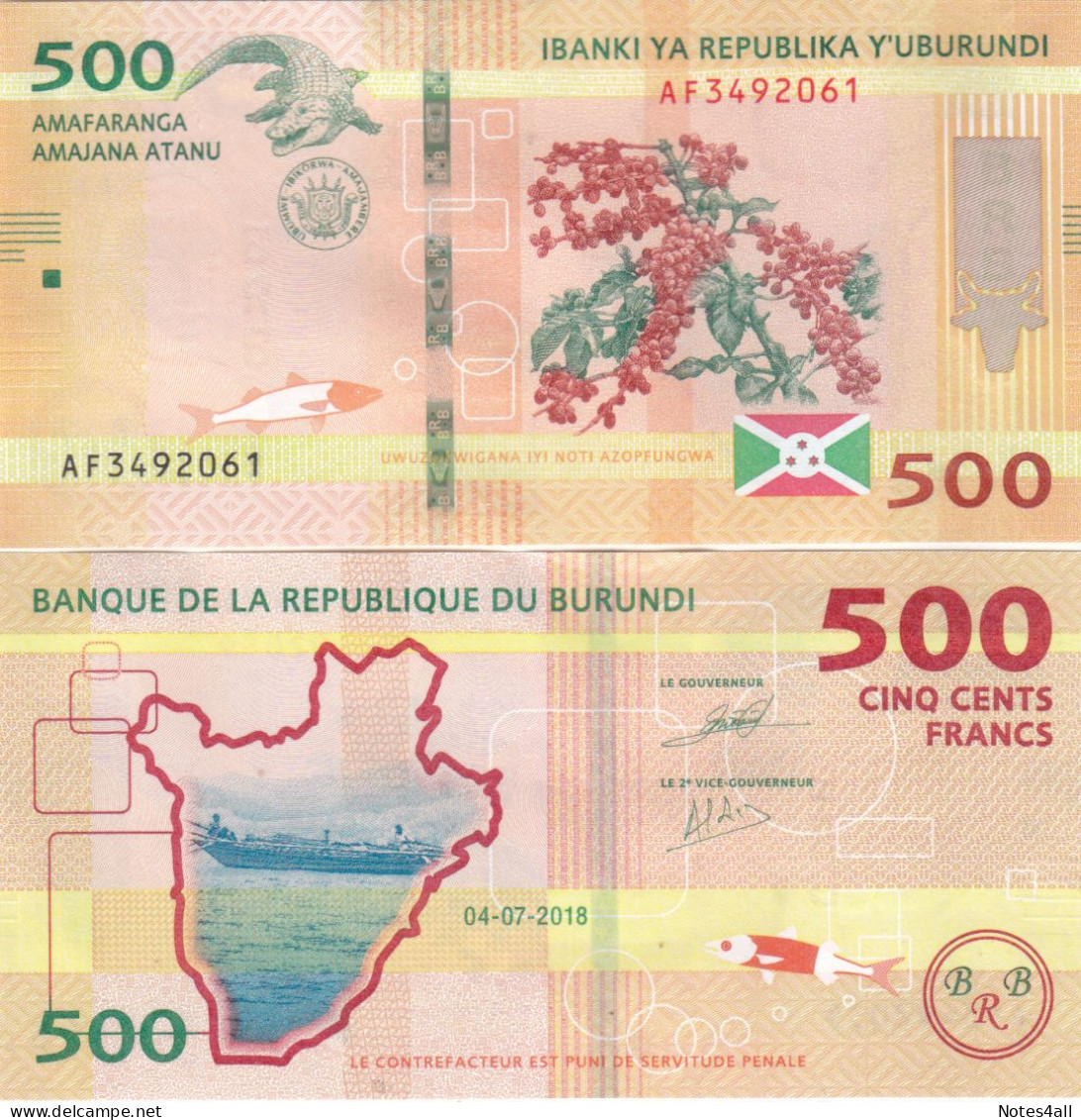 BURUNDI 500 FRANCS 2018 P 50 UNC - Burundi