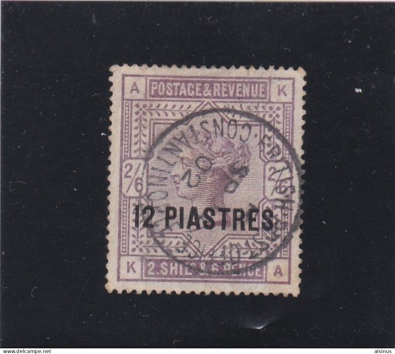 . BRITISH POST IN TURKEY - LEVANT. VICTORIA 12 PIASTRES On 2. SHILLs & 6 PENCE - N° 86 - OBLITERATION DE 1902 - British Levant