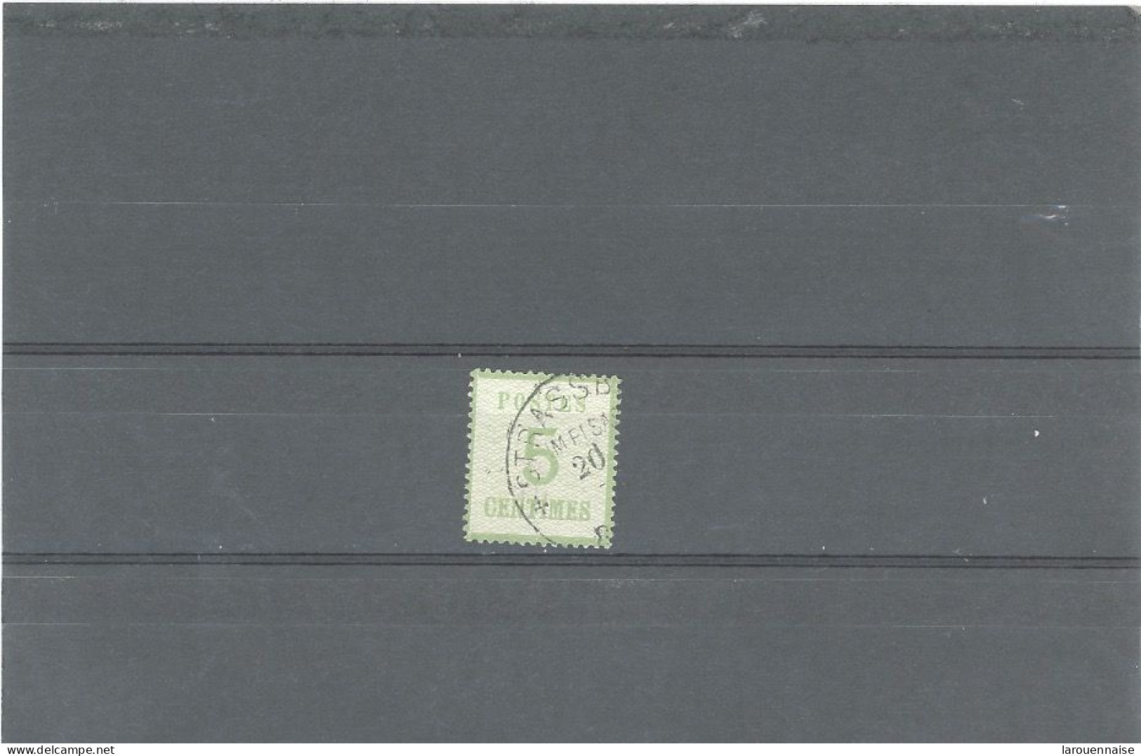 ALSACE LORAINE -1870 -N°4 -5c VERT JAUNE  -Obl -STRASSBURG - Used Stamps