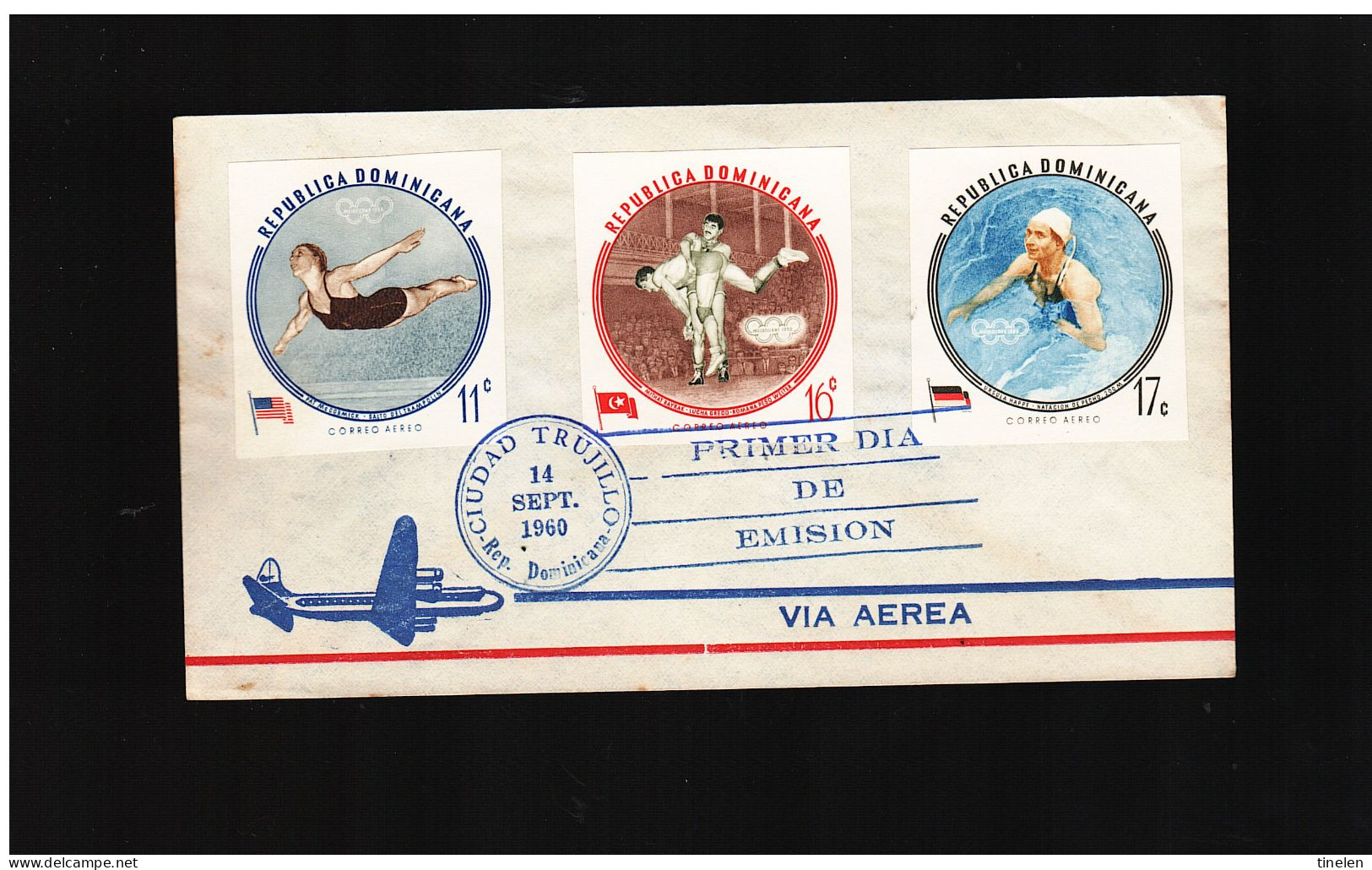 Repubblica Dominicana - 1960 Fdc Olimpiadi Estive Roma - Summer 1960: Rome