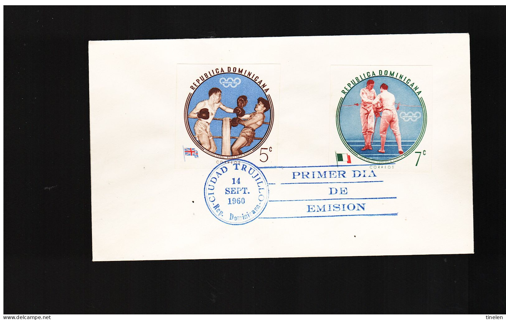 Repubblica Dominicana - 1960 Fdc Olimpiadi Estive Roma - Verano 1960: Roma