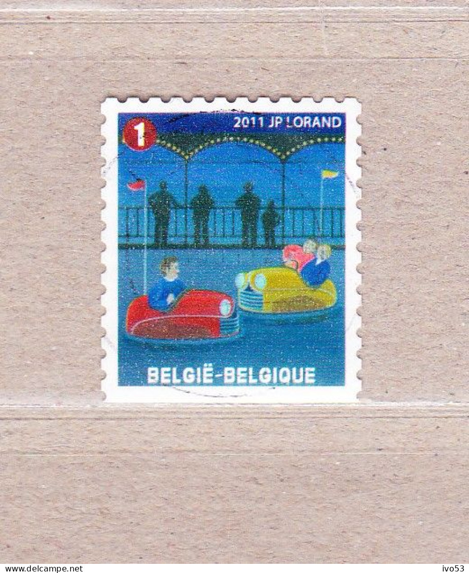 2011 Nr 4122 Gestempeld,zegel Uit Boekje B121.De Foor / La Foire. - Used Stamps