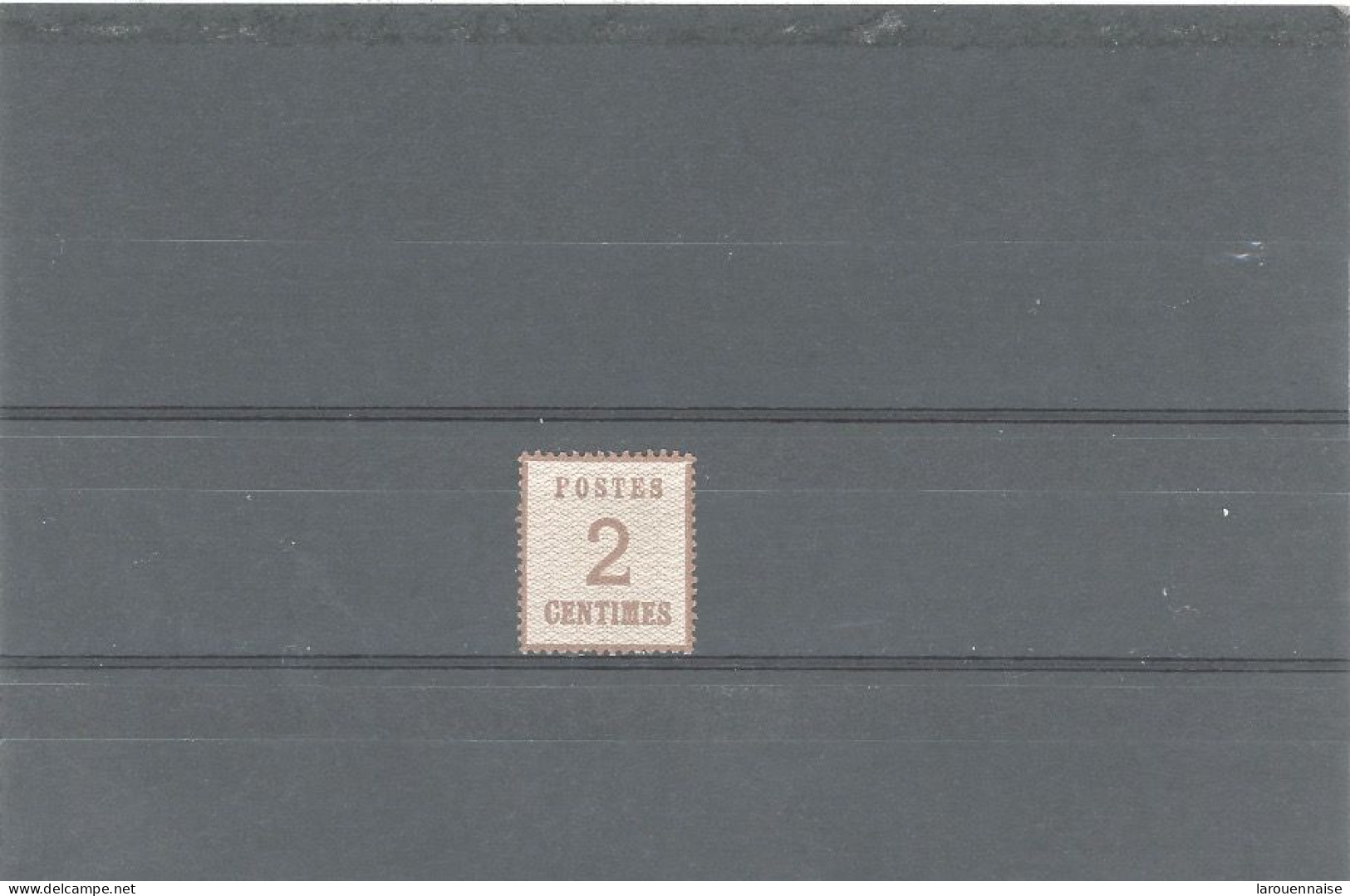 ALSACE LORAINE -1870 -N°2b  -2c BRUN ROUGE  NSG  -BURELAGE RENVERSÉ - Unused Stamps