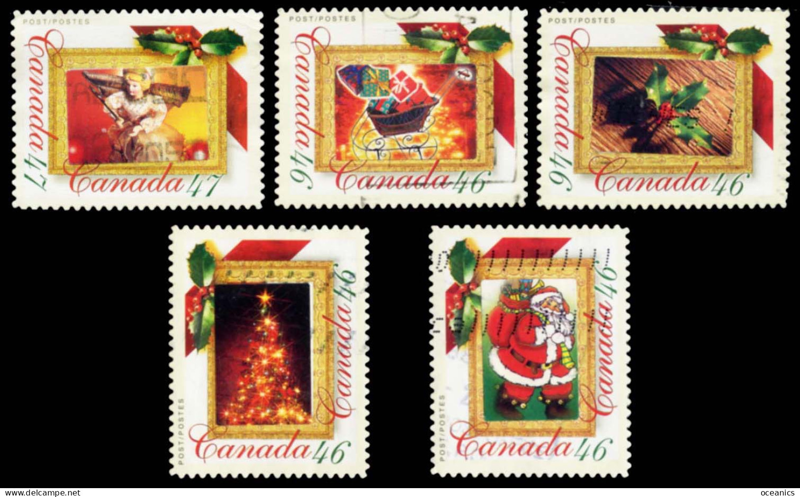 Canada (Scott No.1872 - Timbre Photo / Christmas / Picture Postage) (o) 5 DIFF. - Gebraucht