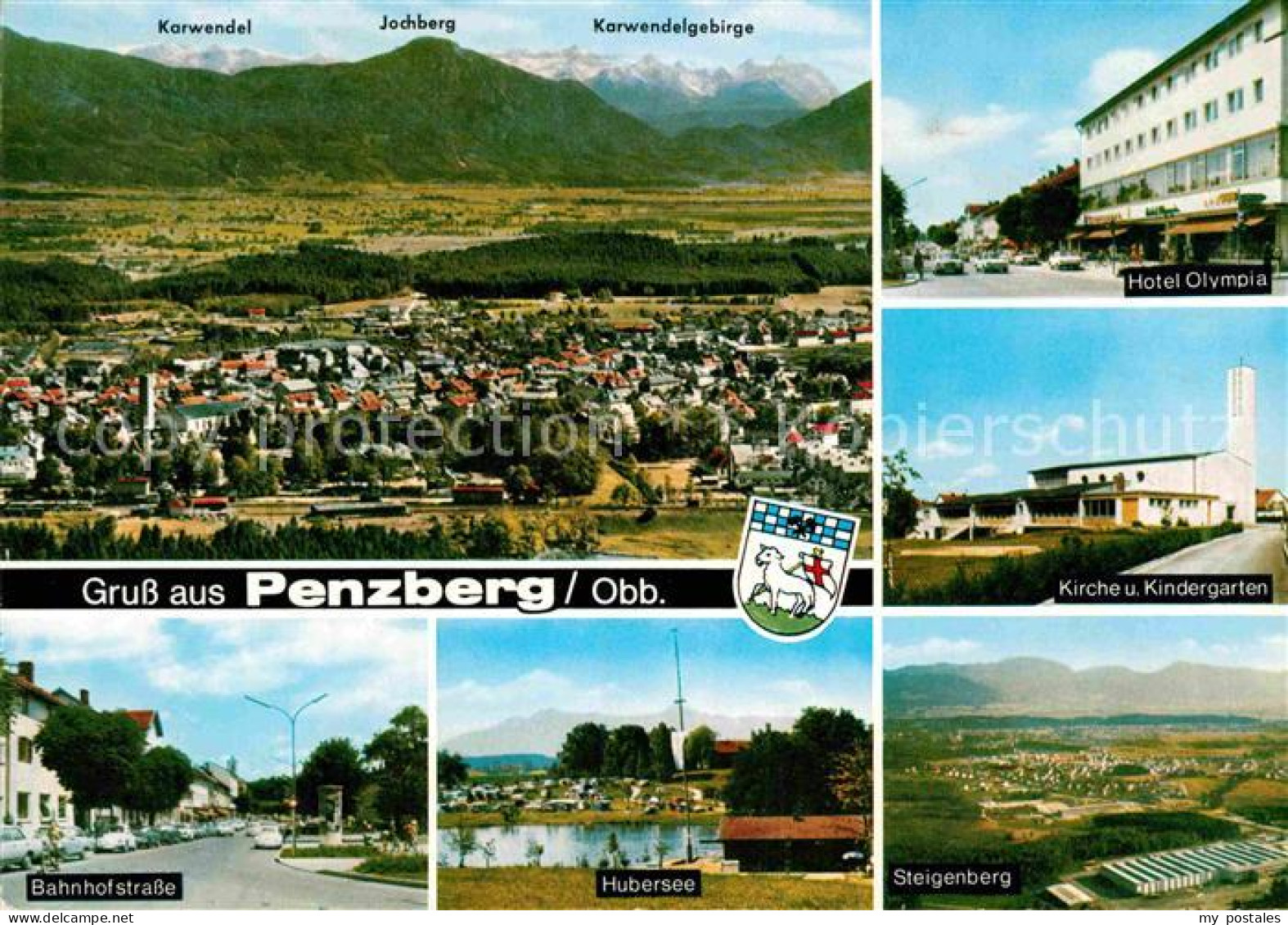 72844963 Penzberg Hotel Olympia Fliegeraufnahme Steigernberg Hubersee Bahnhofstr - Penzberg