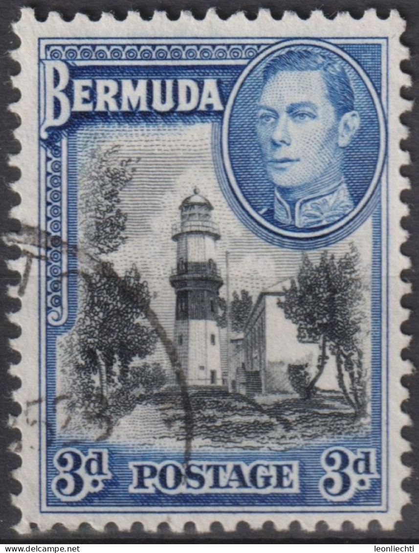 1941 Bermuda ° Mi:BM 108, Sn:BM 121A, Yt:BM 111, St. David's Lighthouse, King George VI - Bermuda