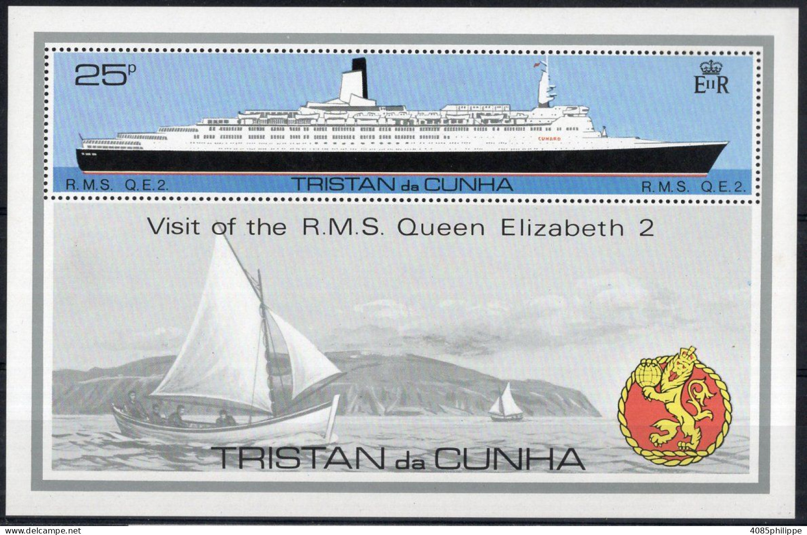 TRISTAN DA CUNHA  Bloc Feuillet N°8* Neuf Charnières TB Cote : 7€50 - Tristan Da Cunha