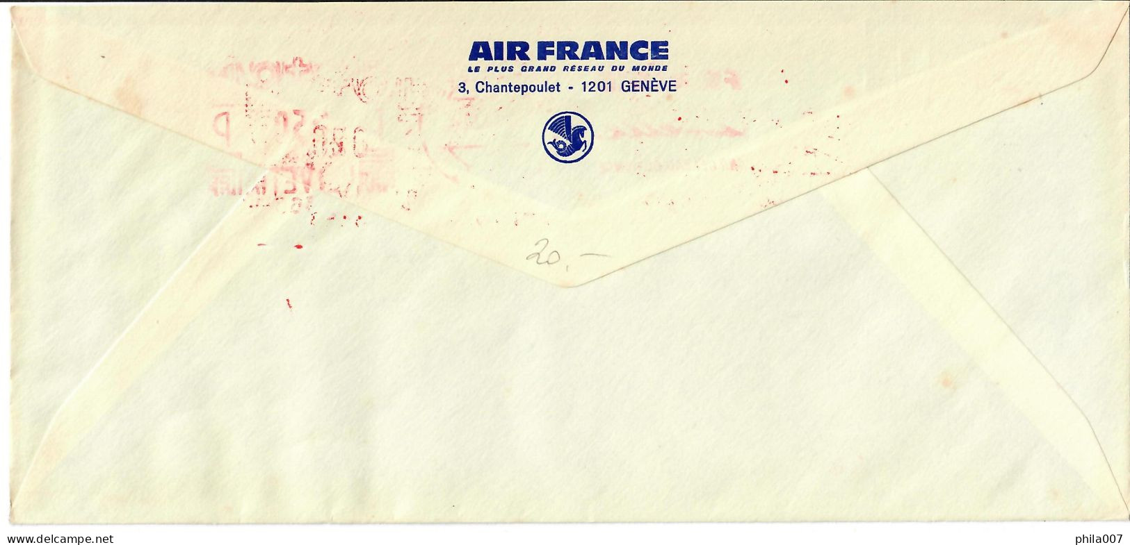 Switzerland Meter Stamp EMA Avec Slogan Air France Caravelle - Postage Meters