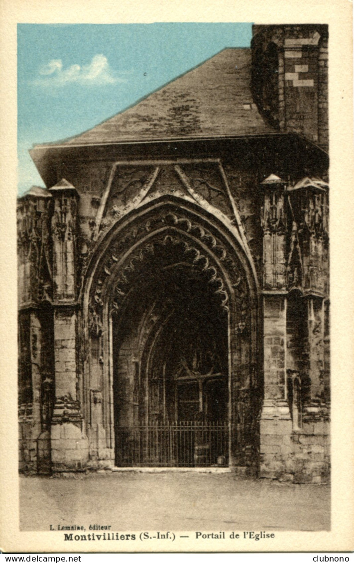 CPA - MONTIVILLIERS - PORTAIL DE L'EGLISE - Montivilliers