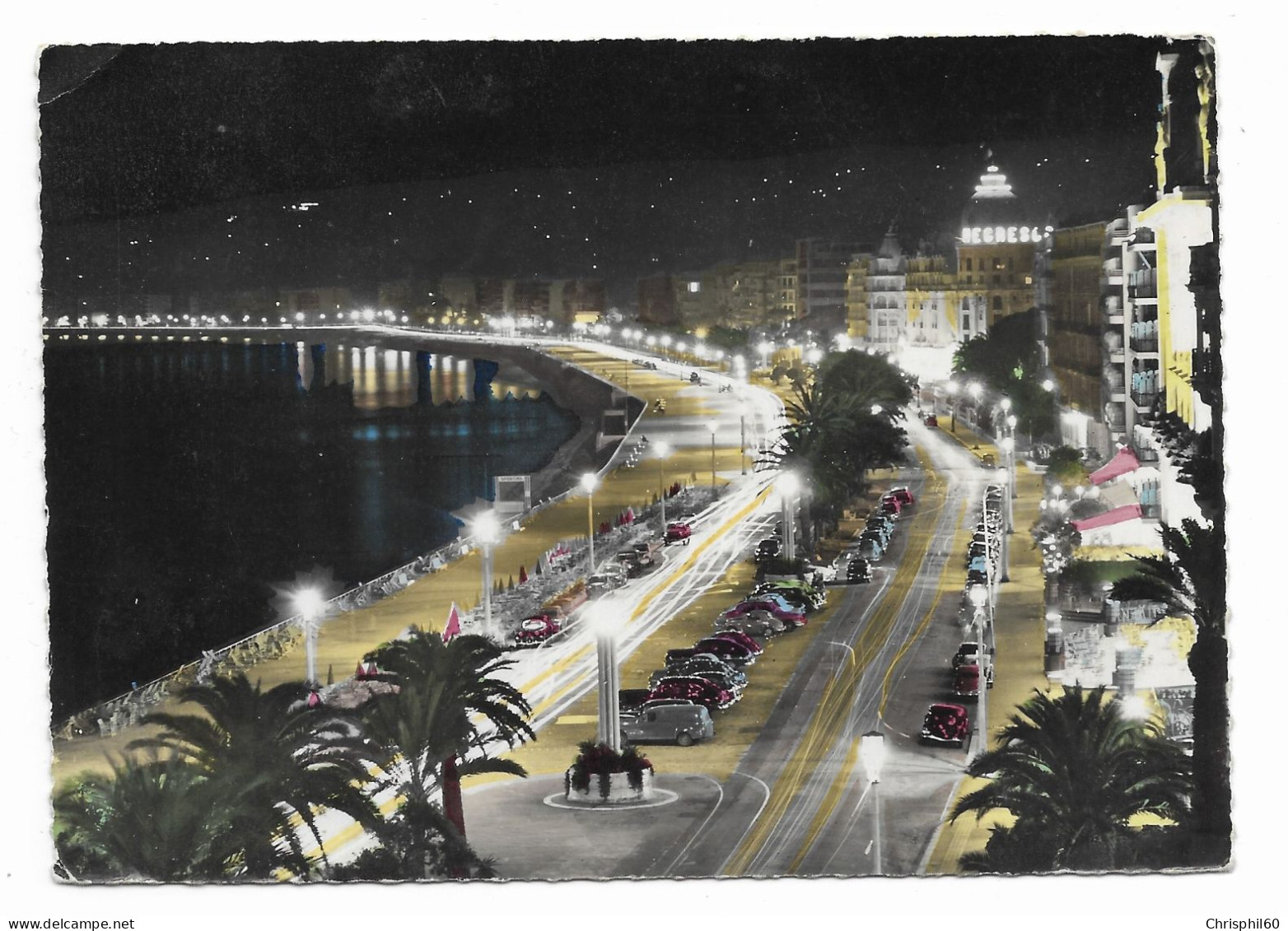 NICE - La Promenade Des Anglais - La Nuit - Edit. Miroir - N° 281 - Circulé En 1956 - Automobiles - - Nice Bij Nacht