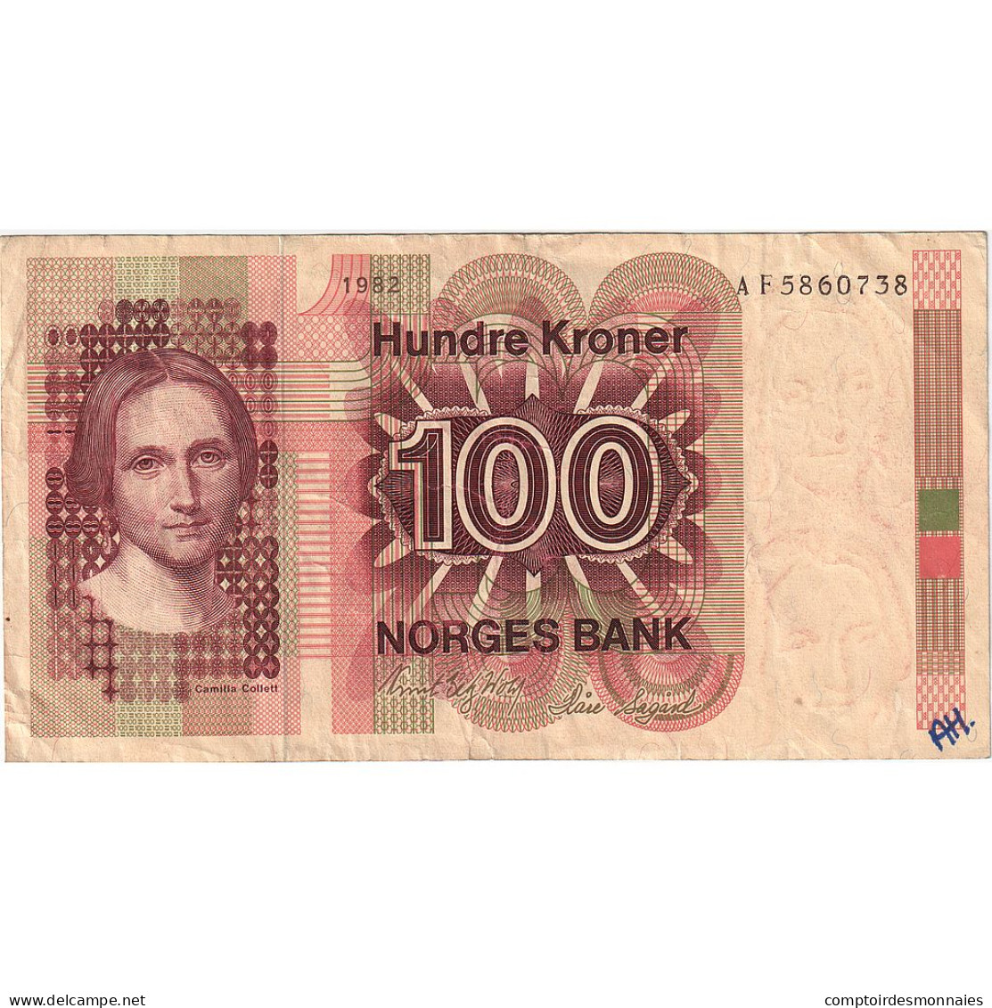 Norvège, 100 Kroner, 1982, KM:41c, TB - Norvège