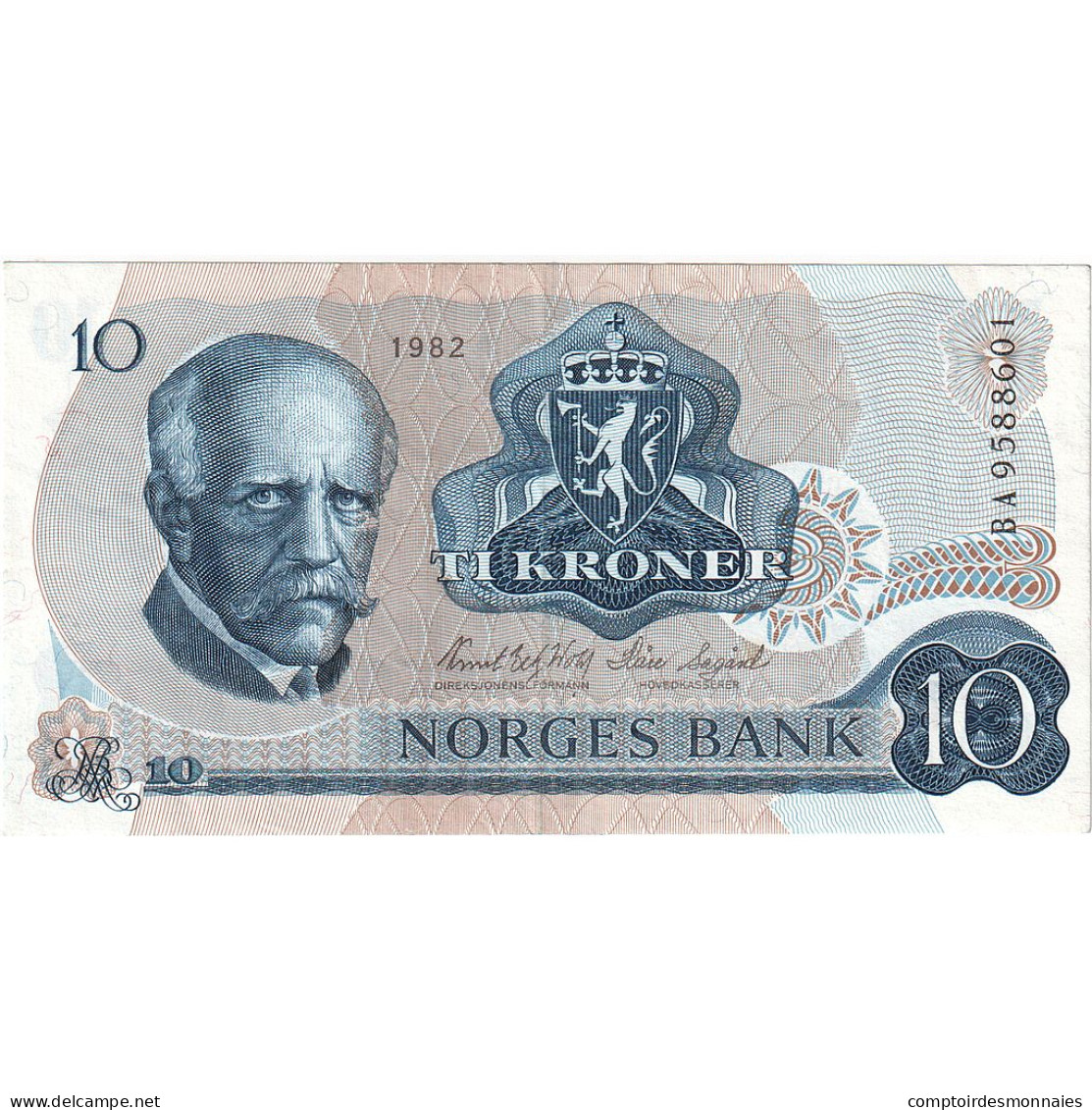 Norvège, 10 Kroner, 1982, KM:36c, SUP - Norway