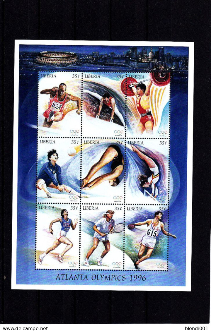 Olympics 1996 - Tennis - LIBERIA - Sheet MNH - Ete 1996: Atlanta