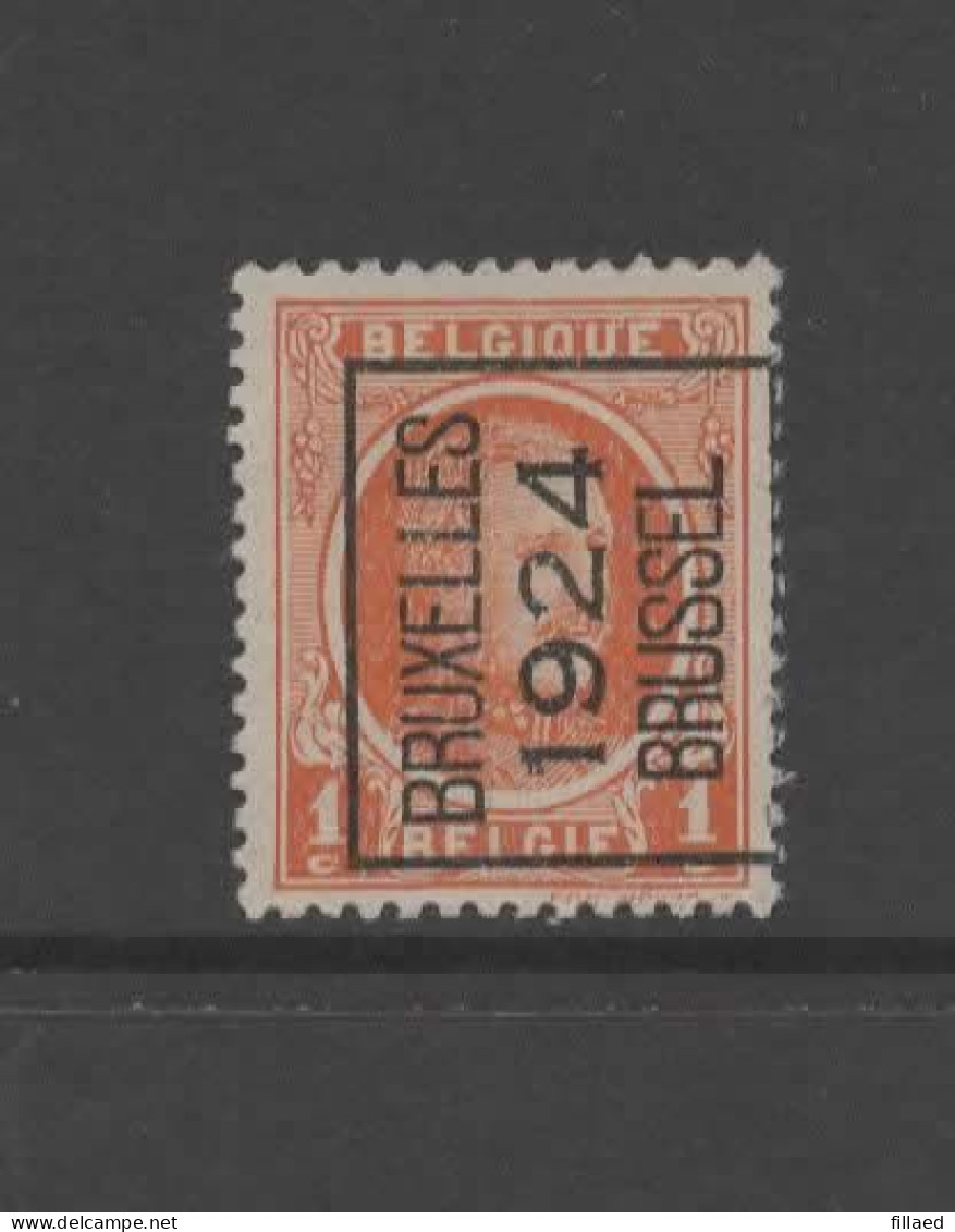 België: PRE 92A  Bruxelles 1924 Brussel Zonder Gom - Typo Precancels 1922-26 (Albert I)