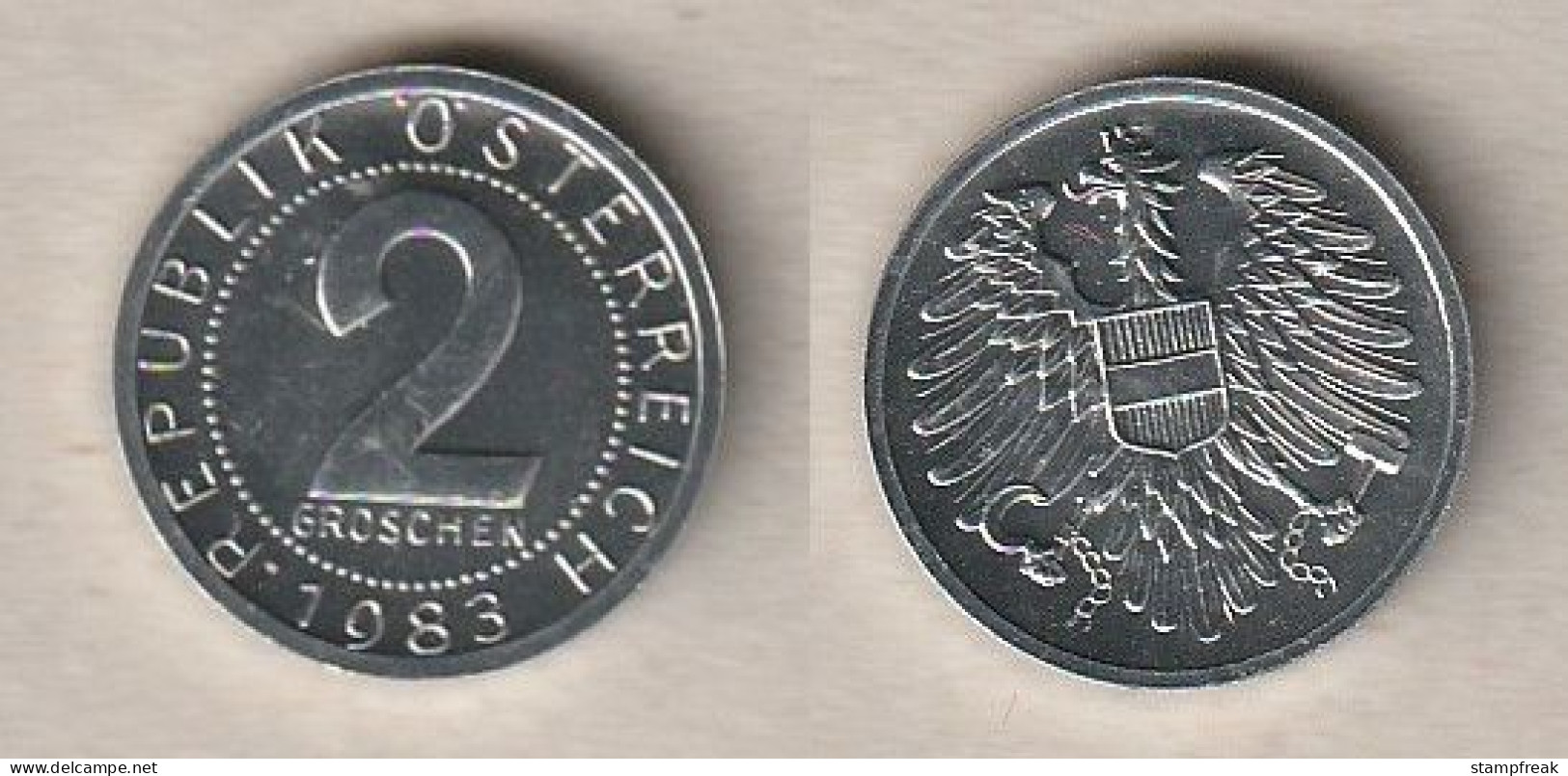 02241) Oesterreich, 2 Groschen 1983 - Autriche