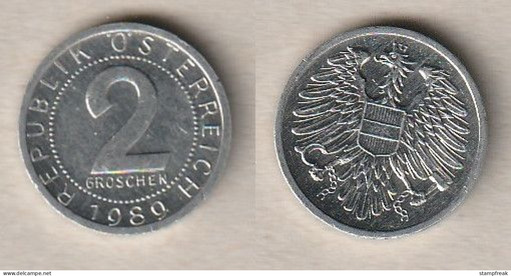 02242) Oesterreich, 2 Groschen 1980 - Autriche