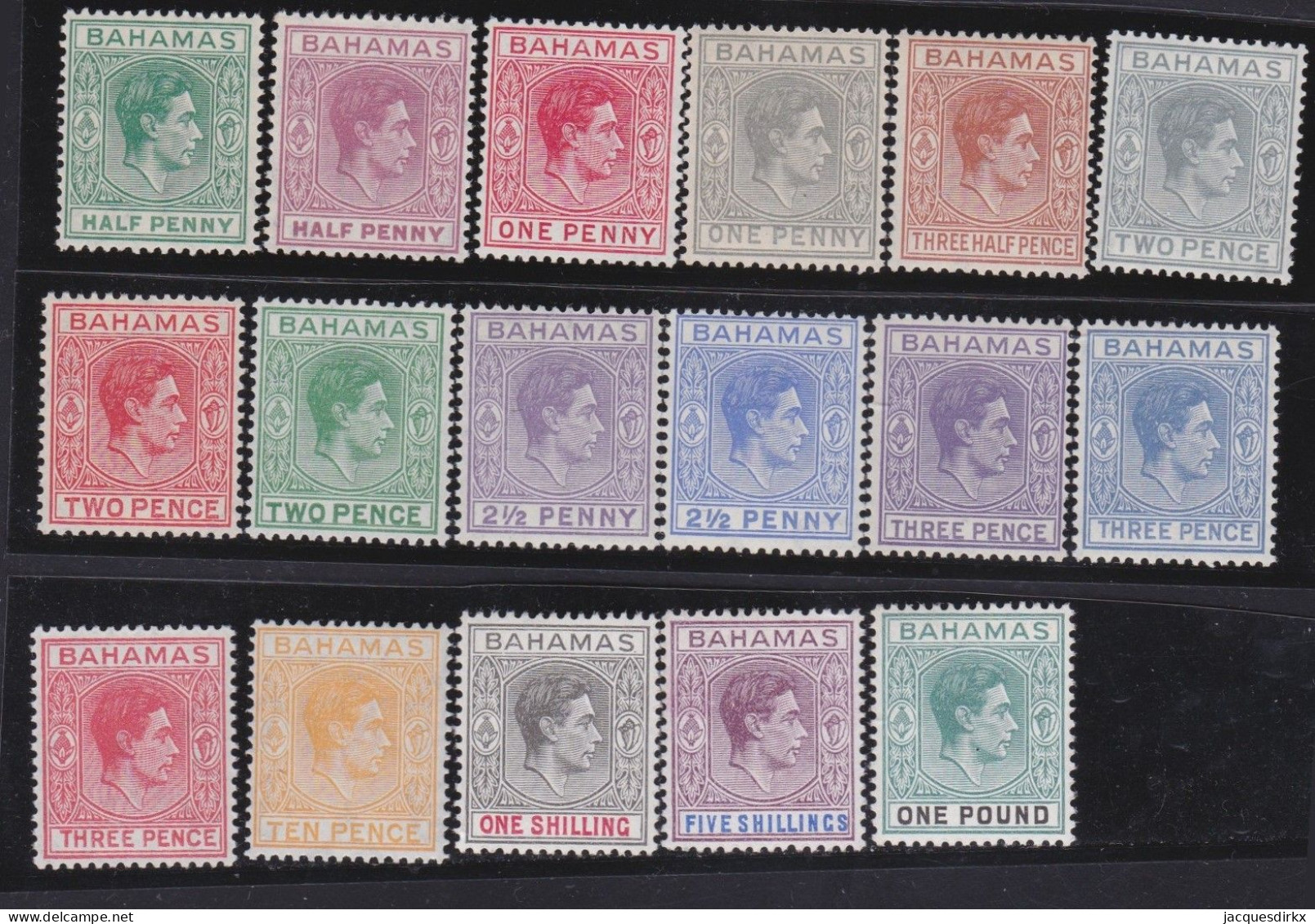 Bahamas    .  SG   .    149/157  (17 Stamps)  .    *      .  Mint- VLH - 1859-1963 Crown Colony