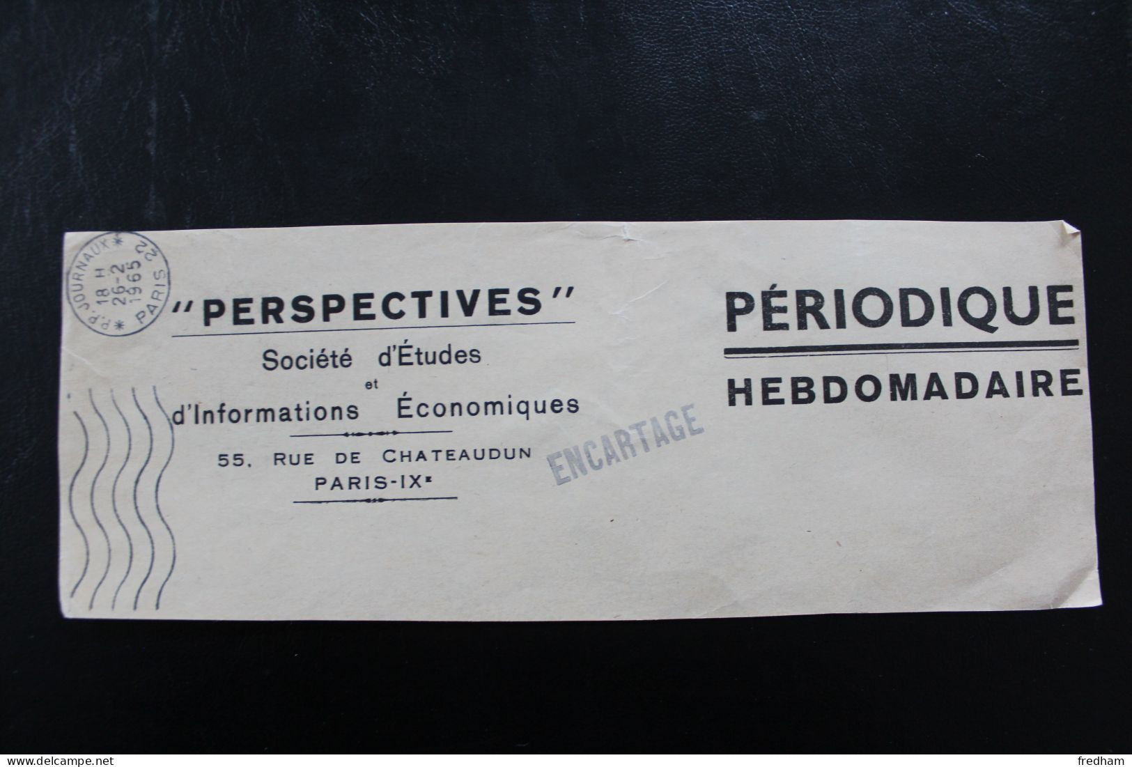OMEC P.P. JOURNAUX PARIS 22 DU 26-2-1965 SUR BANDE PERIODIQUE HEBDO " PERSPECTIVES " GRIFFE ENCARTAGE - Periódicos