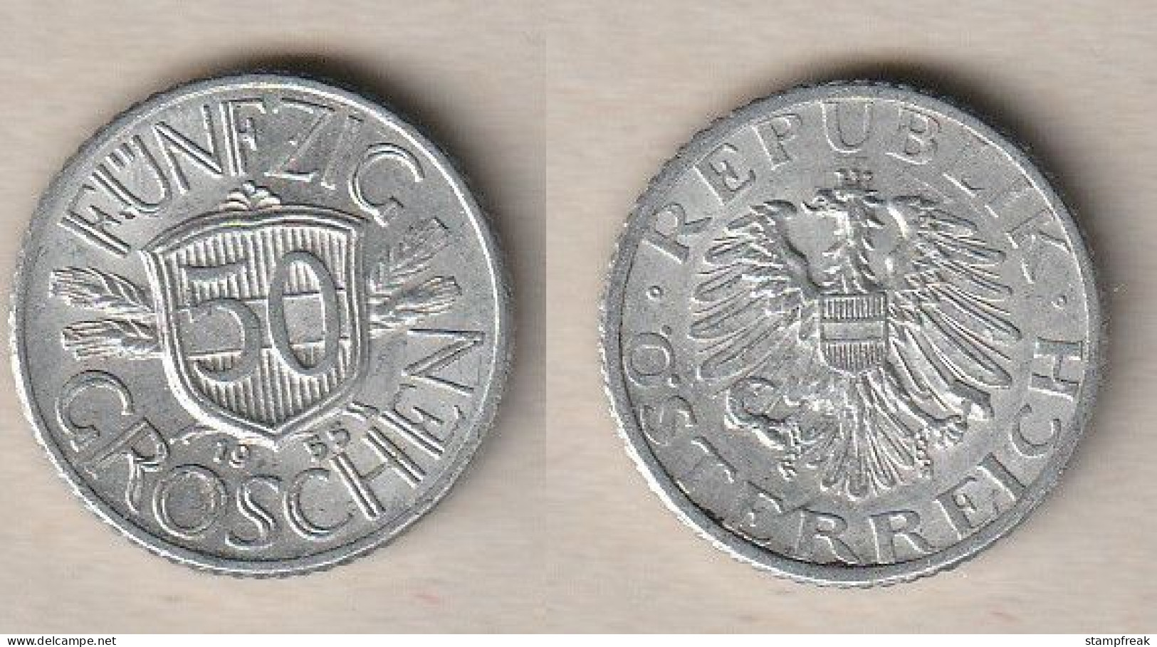 02201) Oesterreich, 50 Groschen 1955 - Autriche