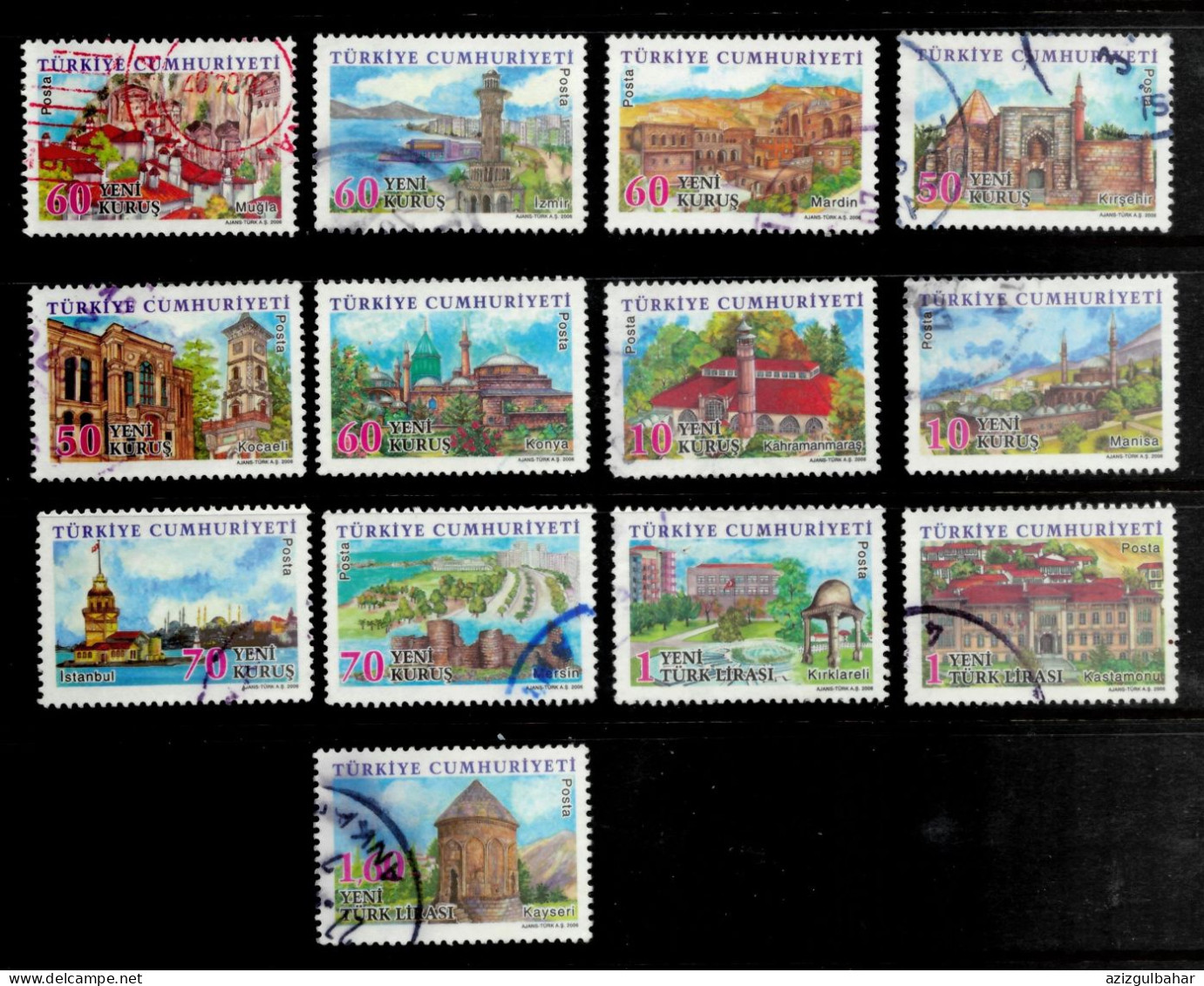 TURKEY -   2006 - PROVINCES 04 - GOOD USED SET AS SEEN - SHORT SET - Other & Unclassified