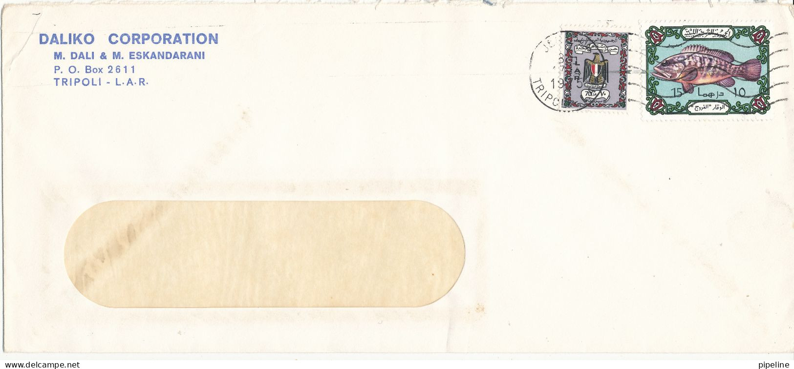 Libya Cover Sent To Denmark Tripoli 1975 - Libia