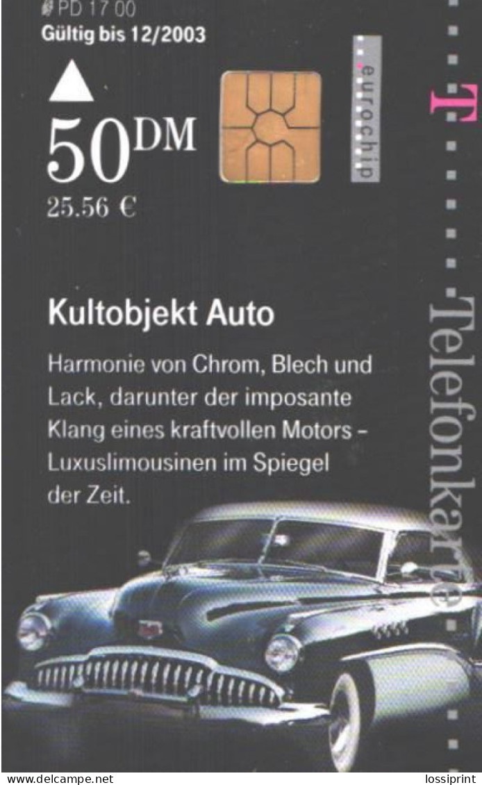 Germany:Used Phonecard, T, 50 DM, Old Car, 2003 - P & PD-Series: Schalterkarten Der Dt. Telekom