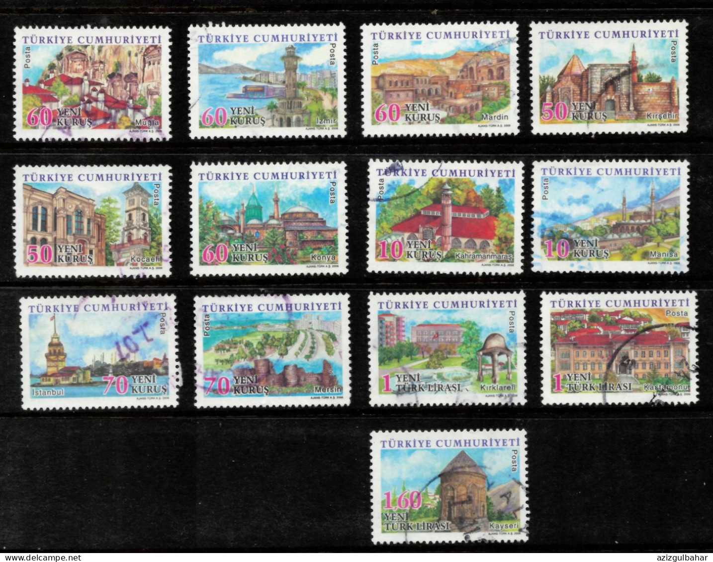 TURKEY -   2006 - PROVINCES 03 - GOOD USED SET AS SEEN - SHORT SET - Sonstige & Ohne Zuordnung